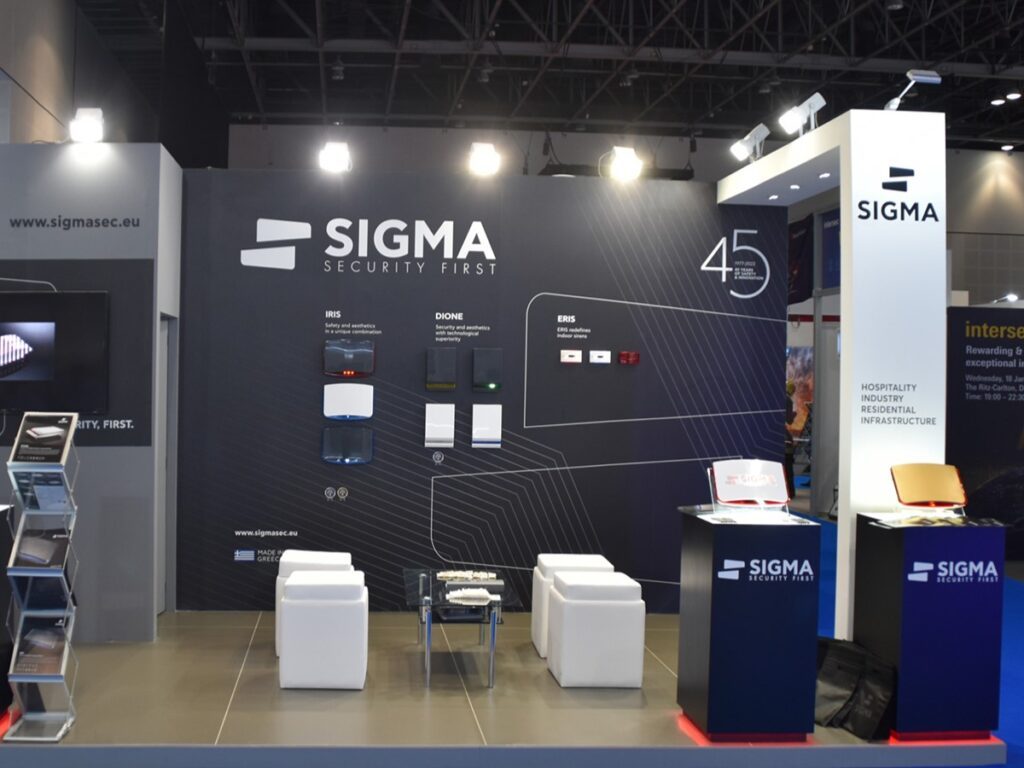 Το περίπτερο της Sigma Security στην έκθεση Intersec στο Ντουμπάι